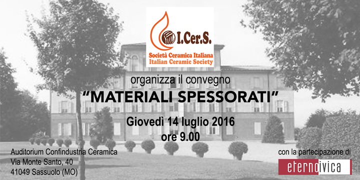 MATERIALI SPESSORATI • 14 luglio 2016 • Sassuolo (MO)