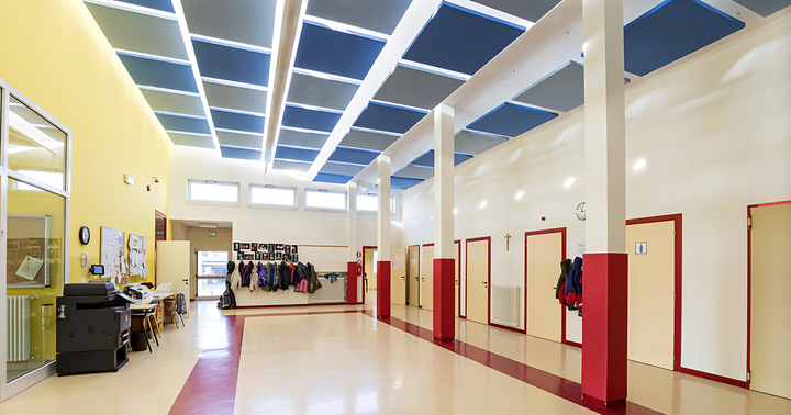 Cafeteria at Savio elementary school in Terraglione.