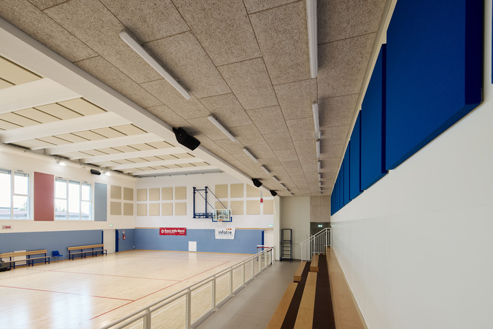 Phonolook Solution: the perfect solution for the acoustic comfort for the Gym of th Efrem Reatto School in Valdobbiadene